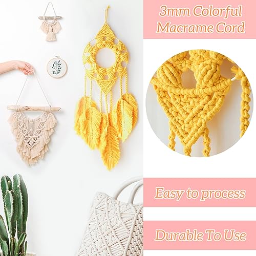 Miniatura 6 de Cuerda de macramé de una hebra de 0.118 in x 110 yardas, color rojo vino de 0.118 in, cuerda de algodón natural, cuerda de algodón grueso para