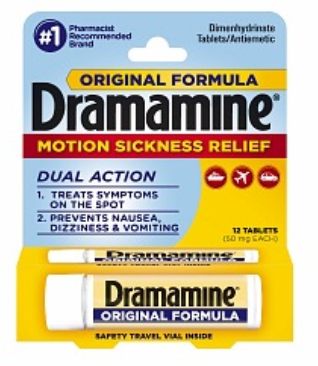 Dramamine Motion Sickness Relief, Original Formula, Tablets 12 ea (Pack of 10)