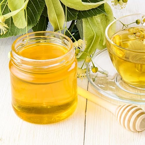 Miniatura 7 de Betrome Mini tarros de miel de vidrio de 1.5 onzas, paquete de 60 tarros transparentes de 1.5 onzas líquidas con tapas doradas, con tapa dorada,