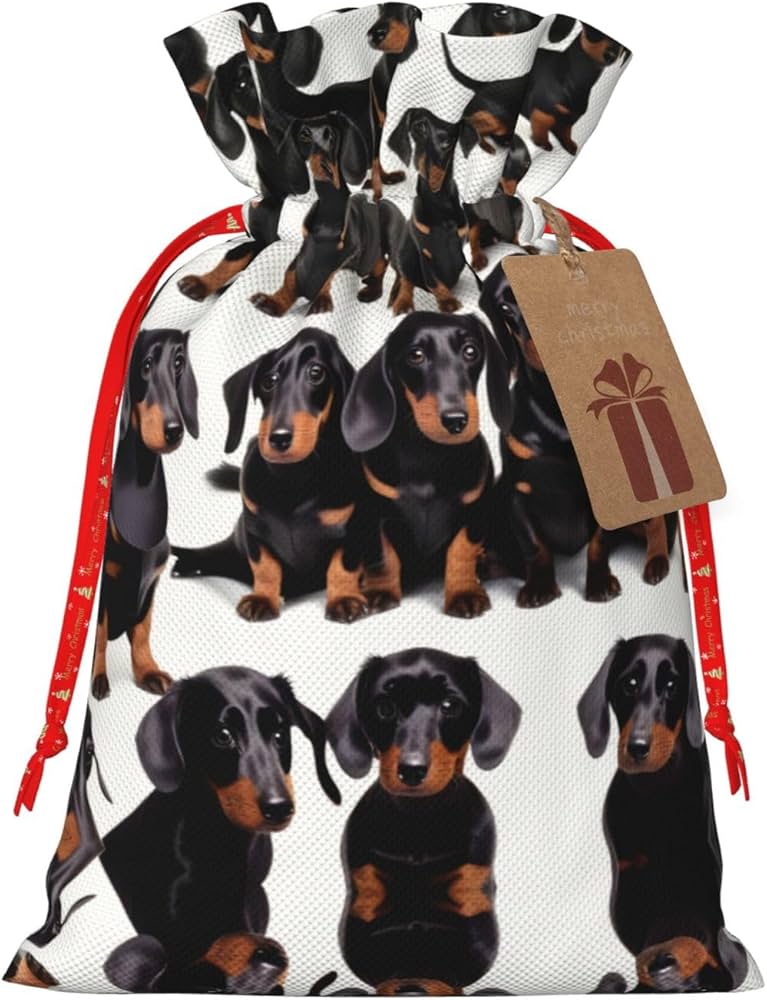 Dachshund christmas gift bag Clearance