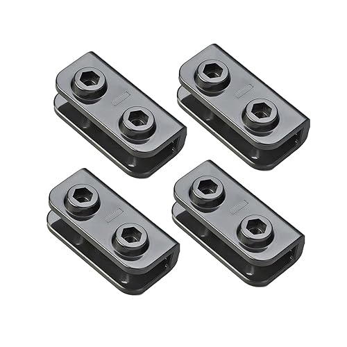 4PCS Black Canopy Replacement Parts,Rectangular Bracket Replacement Connectors,Gazebo Replacement Connector