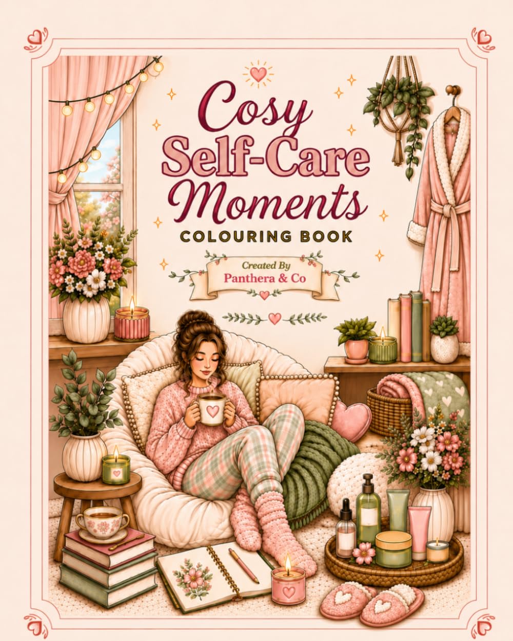 Cosy Self-Care Moments Colouring Book: Peaceful Scenes for Teens and Adults (Cosy Colouring Books)