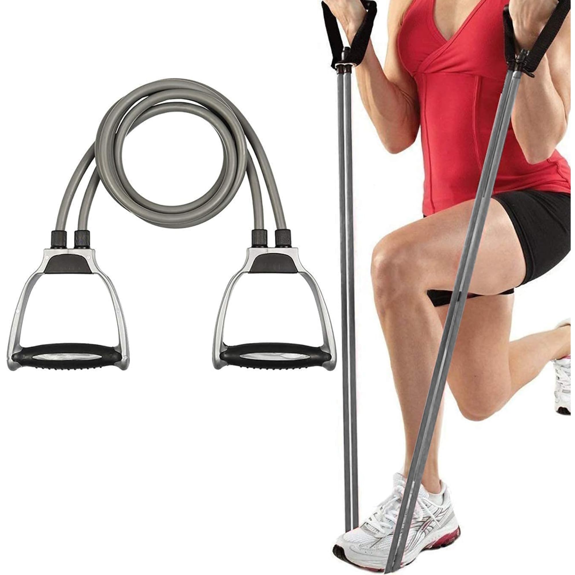 JTC Resistance Tube for Exercise & Stretching, Mobility, Weight Training, Suitable in Home & Gym Workout for Men & Women-Multi Resistance Heavy Quality (B09FT8F891) Amazon Price History, Amazon Price Tracker