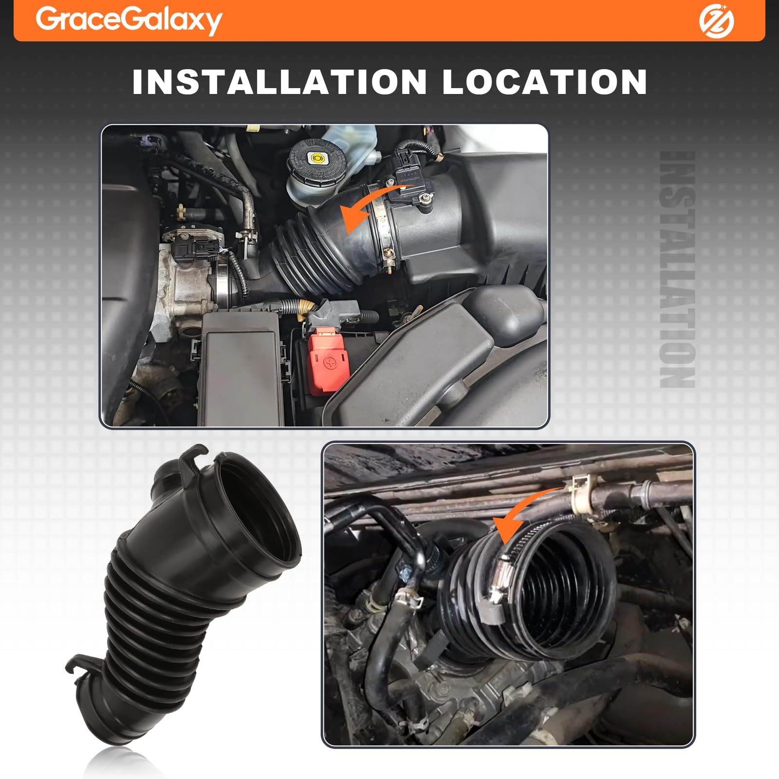 GraceGalaxy Tubo di aspirazione dell'aria per CR-V 2.2 Diesel 2010-2012 17228-RFW-G02 17228-RFW-G01, 17228RFWG01
