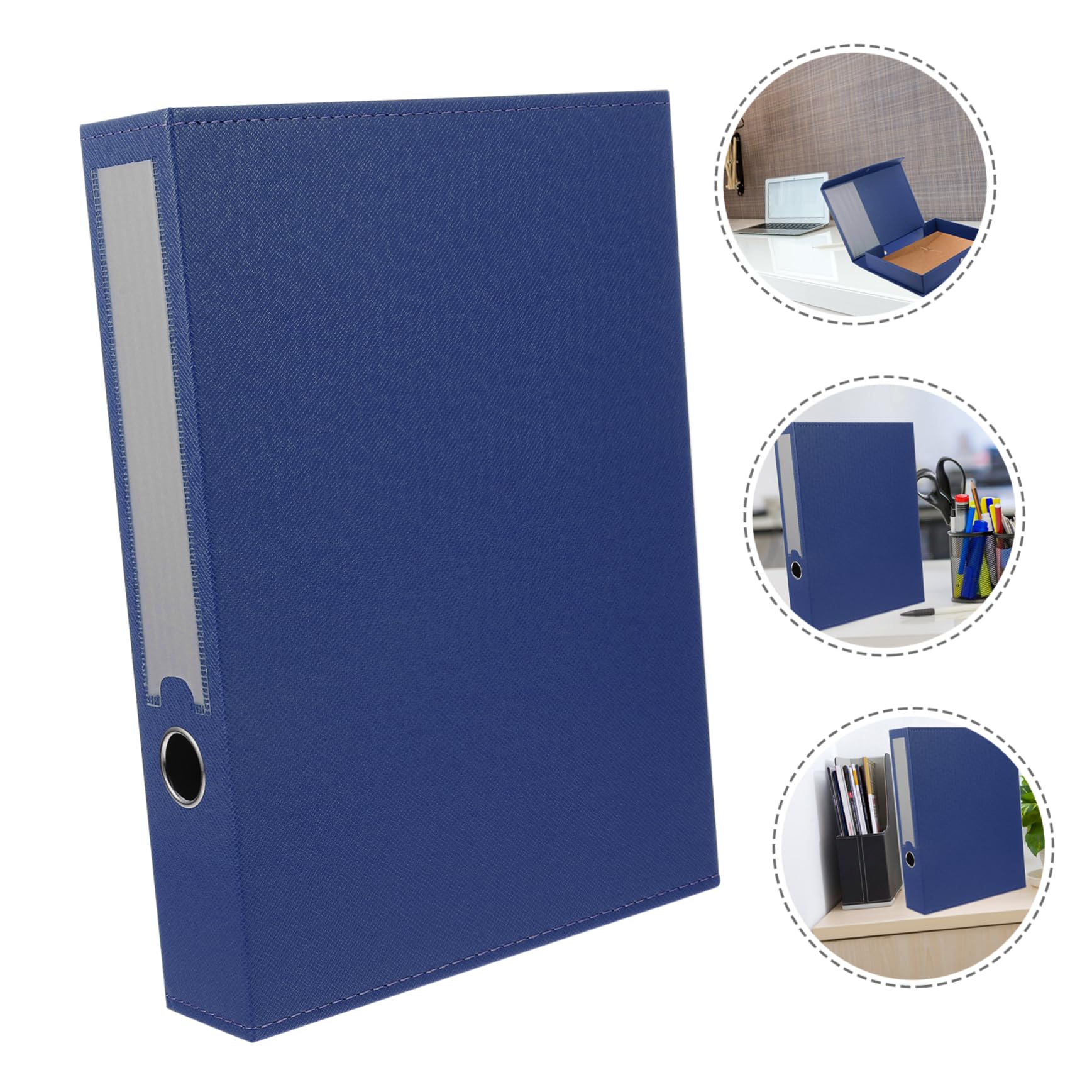 NUOBESTY Blauer A4 Aktenorganizer aus Pu Leder für Dokumente