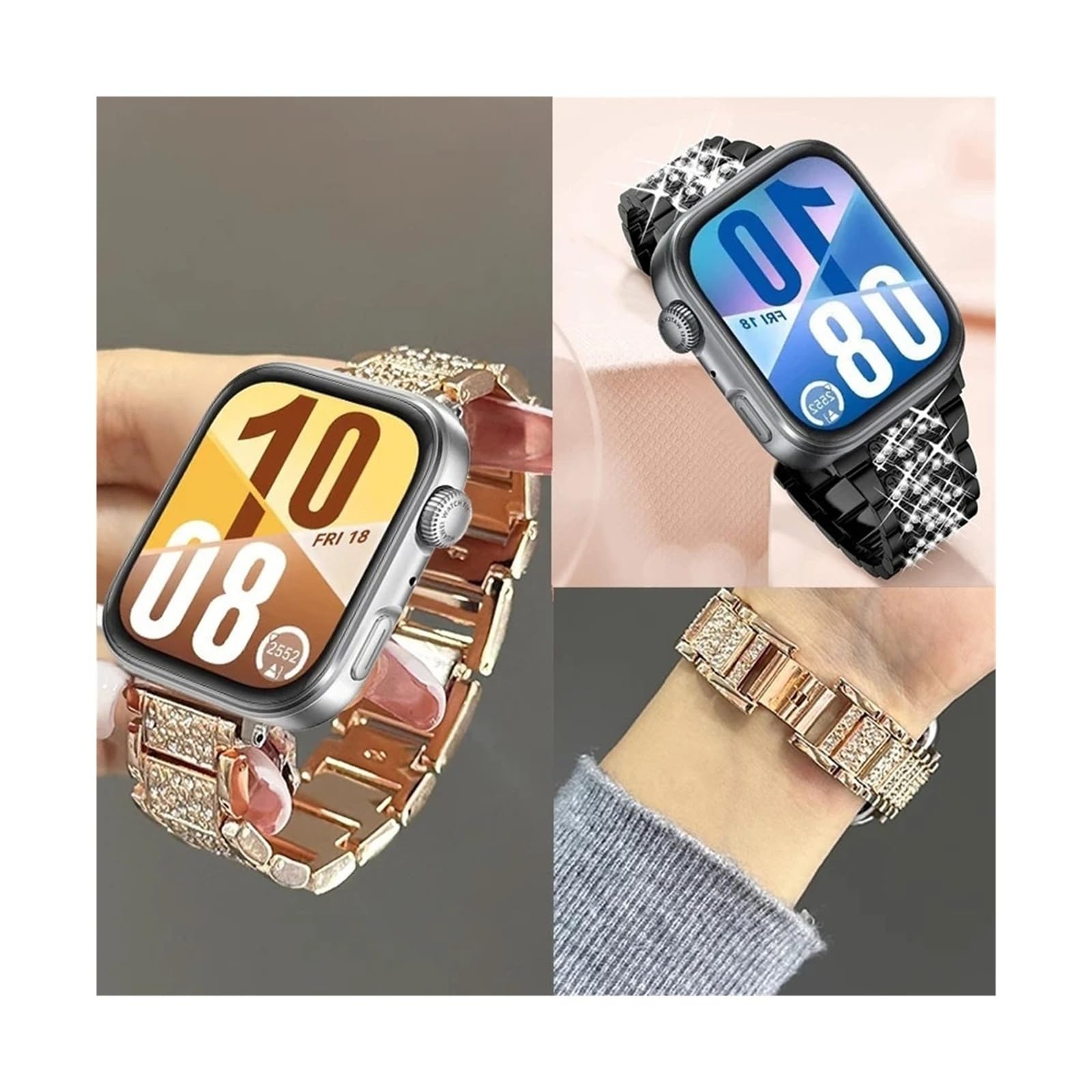 For Huawei Watch Fit 5 4 3 4Pro 5Pro damska metalowa bransoletka nadgarstek
