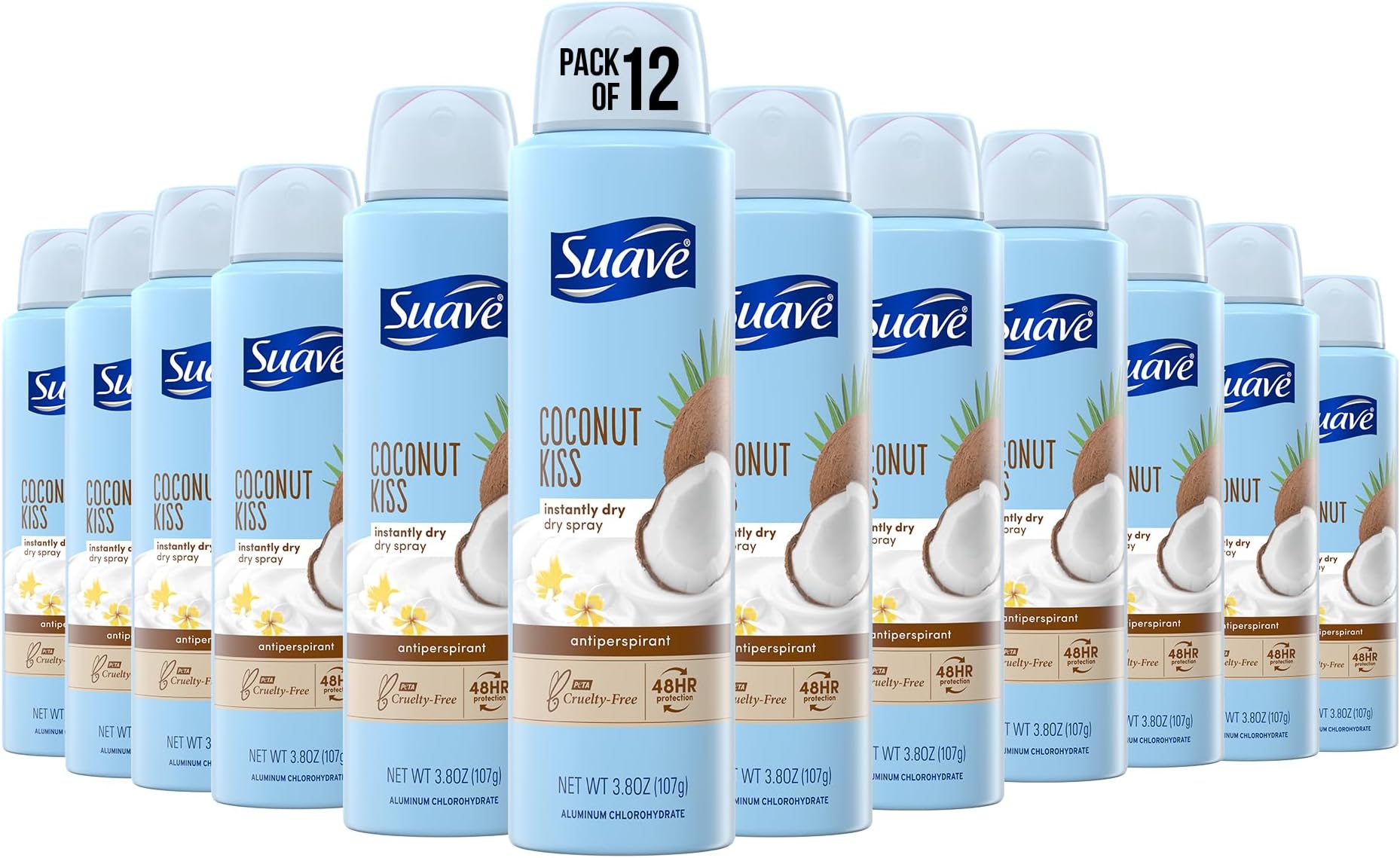 Suave Spray Deodorant Woman, Coconut Kiss deodorant women