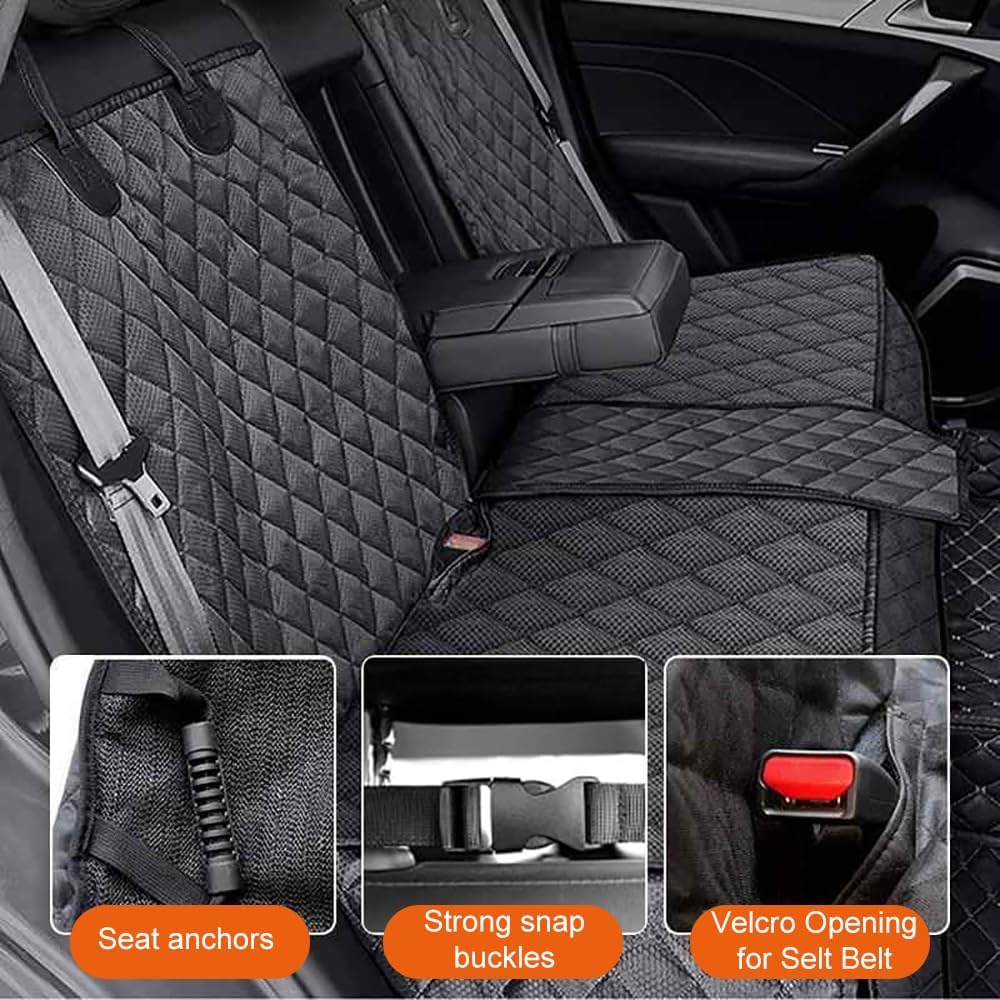 Dog Car Seat Cover for Back Seat for Chrysler Town and Country/Voyager/Grand Voyager 2000-2004 2007-2008, Back Seat Pet Bed Mat for Travel, Waterproof Nonslip, Easy to Clean Up
