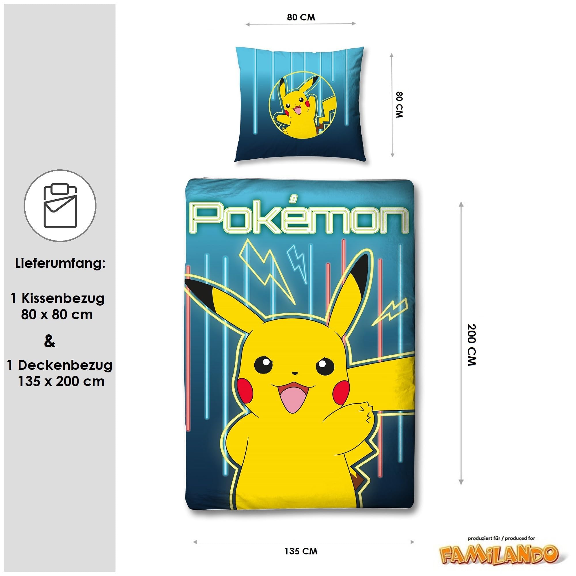POKEMON - Coffret plaid et coussin Pokémon Pikachu