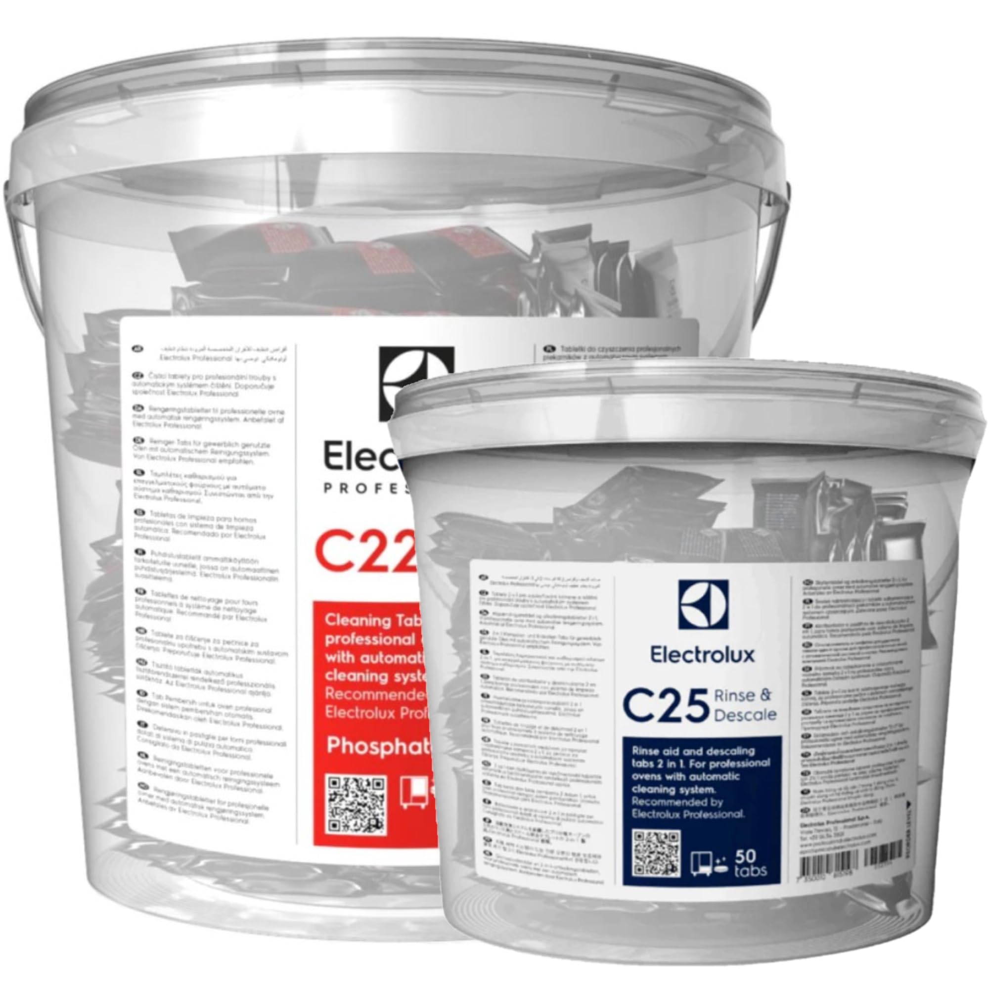 Electrolux Professional - Detergenti Solidi - C22 Cleaning Tab e C25 Rinse & Descale Tab