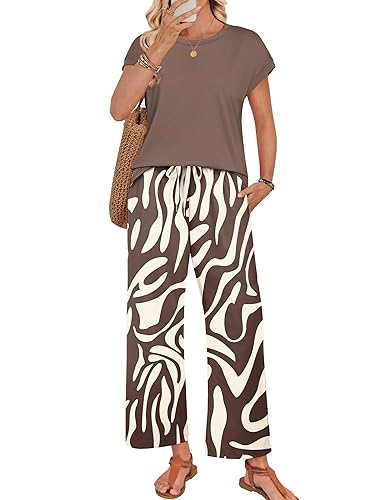 WIHOLL Two Piece Sets for Women Summer Spring Outfits Lounge