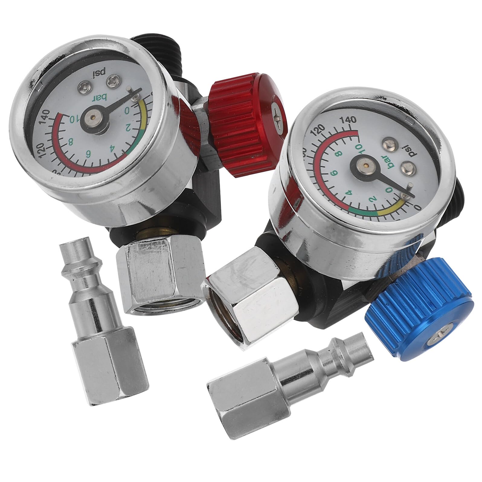 Inline Wasserdruckregler mit Manometer Metall Druckminderungsventil für Spritzpistole und Pneumatisches Werkzeug Präzise Druckkontrolle für Lackierprojekte und Fahrzeuganwendungen