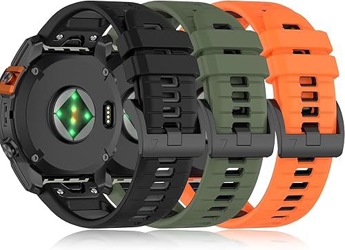 Miniatura 1 de VINIUSIKI Correas Fenix 7 Pro de 0.866 pulgadas, repuesto de silicona de fácil ajuste para Garmin Fenix 6 Pro Descent G1 Tactix Bravo Approach S62
