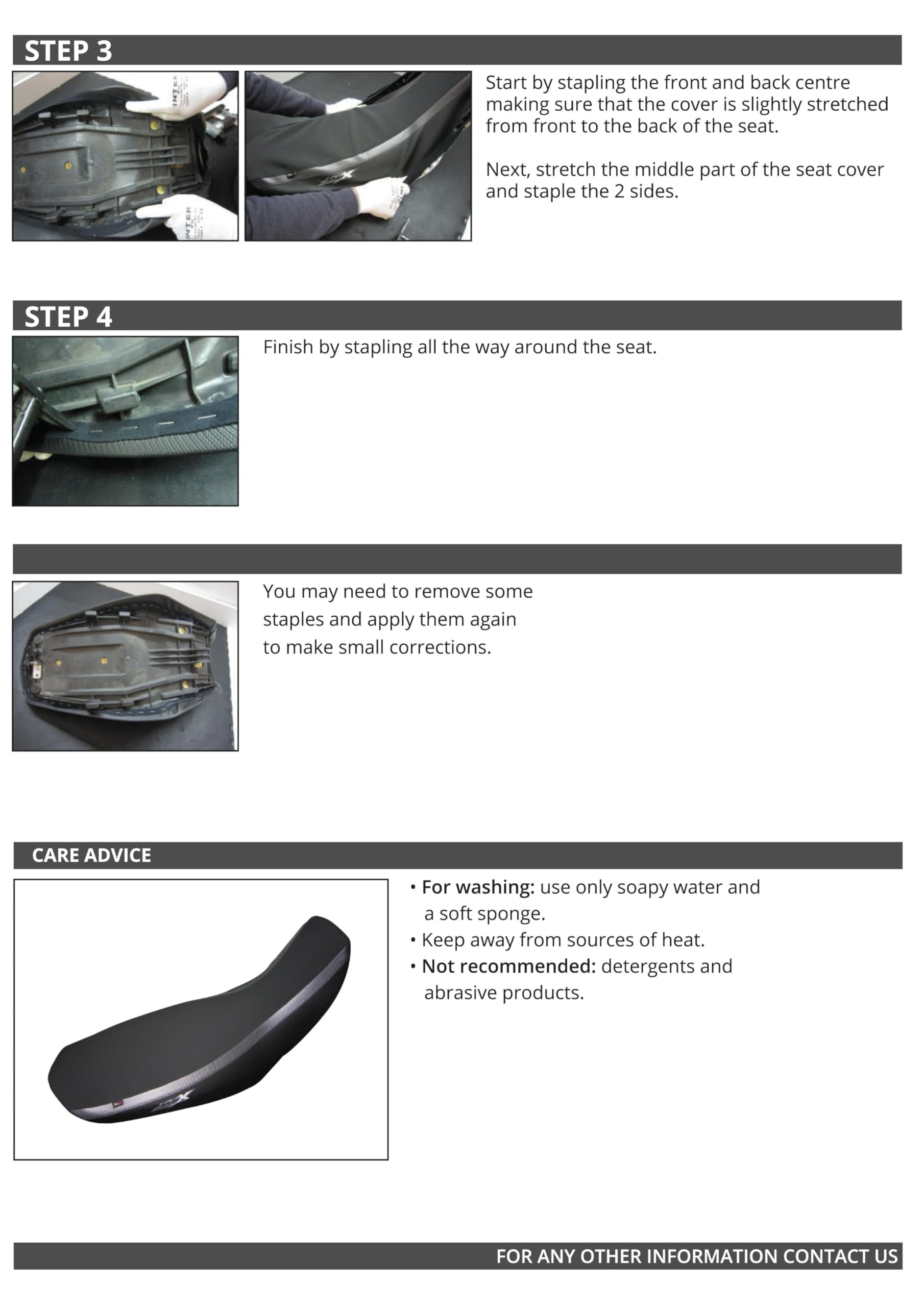 Housse de Selle Compatible avec Yamaha T-Max 500/530 2008-2016 Noire avec Coutures Noires