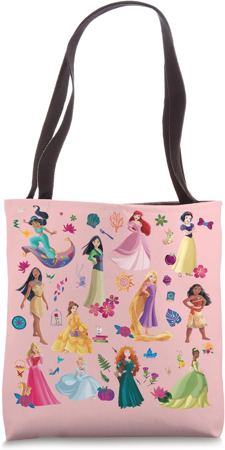 Disney Princess Magical Print Pink Tote Bag