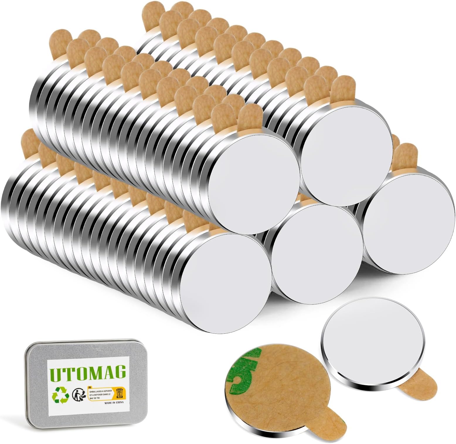 20mmx2mm N35 Super Strong Disc Neodymium Magnet Nickelpläterad 20x2mm Rare Earth