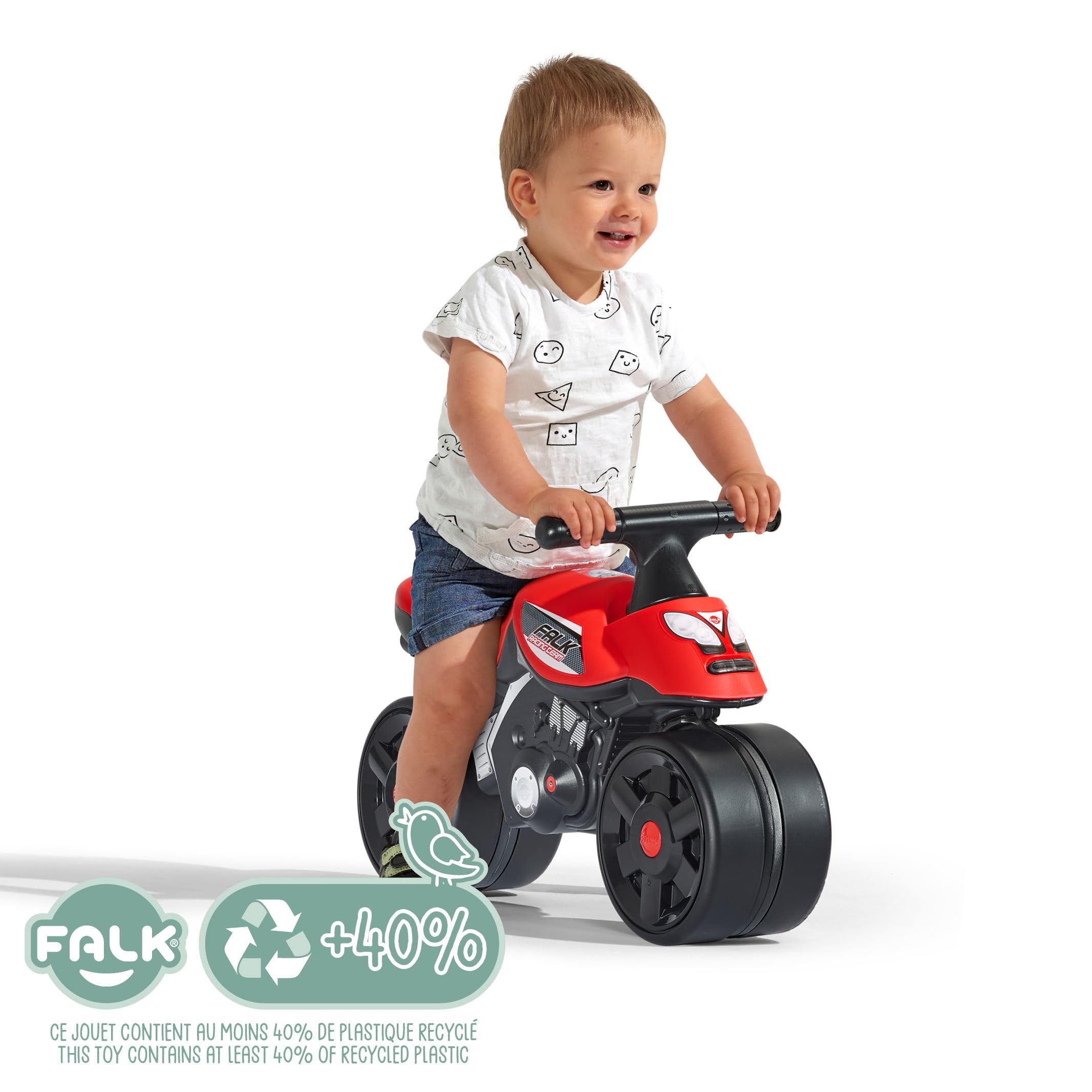 Falk 400 Hobby Horse X Racer Moto Giocattolo, colore Rosso