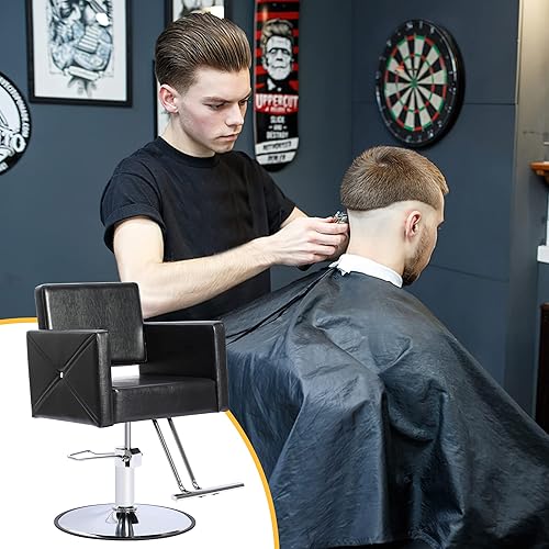 Miniatura 9 de LOUVIXA Silla de salón para estilista de peluquería, silla de peluquería, silla de peinado, asiento extra grueso y construcción de acero duradero,