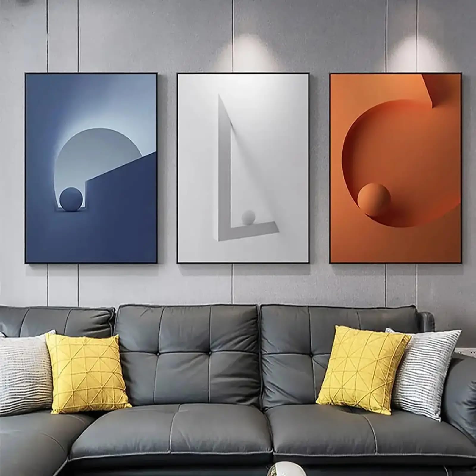 Peinture murale sur toile XINBAO minimaliste géométrique 40x60 cm - 8