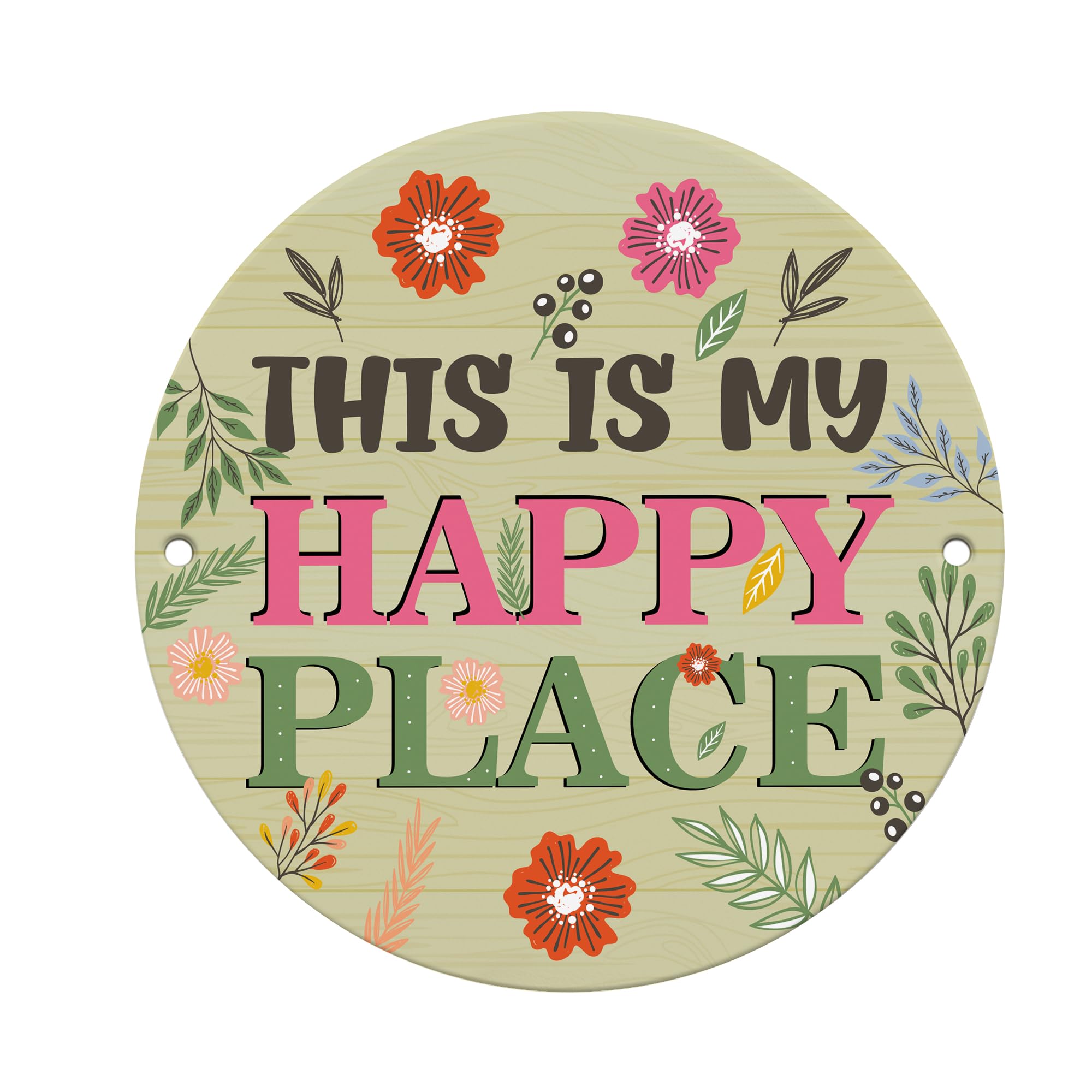 Red Ocean Funny Garden Sign This Is My Happy Place Sign For Garden Shed Yard Signs Friendship Plaque Garden Plaque For Outside Shed Sign