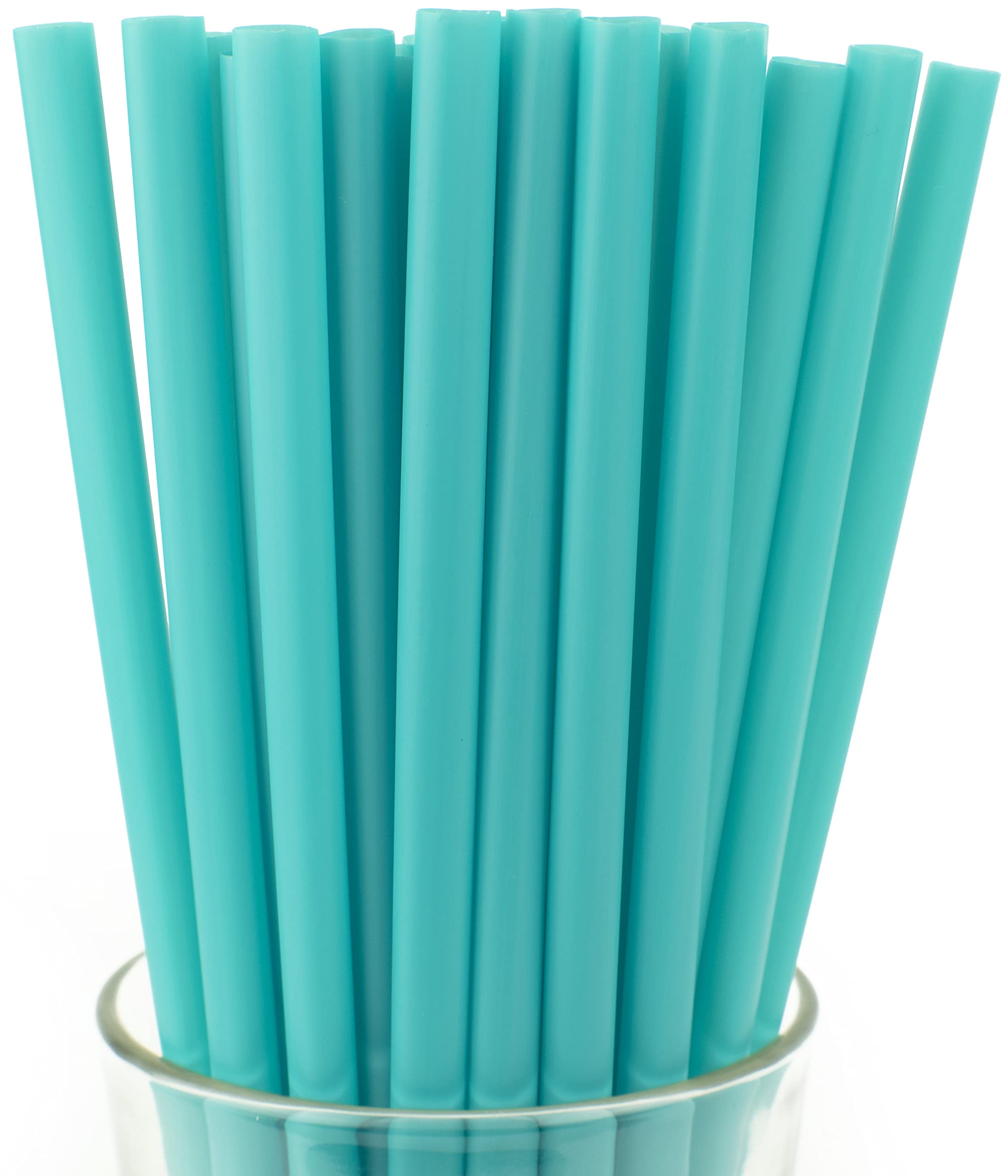 Made in USA Pack of 250 Unwrapped BPA-Free Plastic Drinking Straws (Teal - 10" X 0.28")