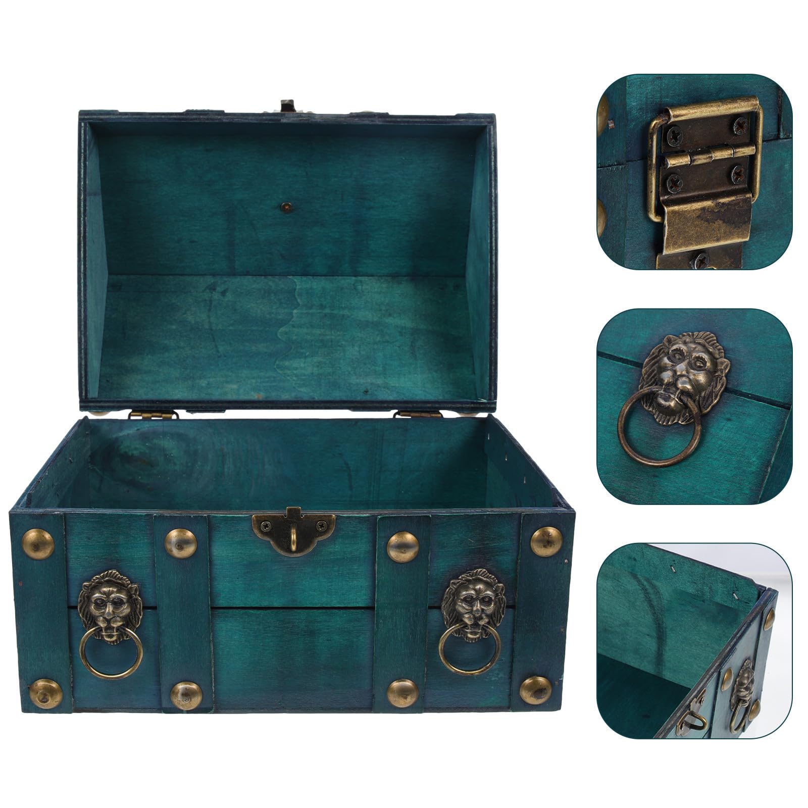 SHINEOFI Scatola Porta Gioielli Verde Stile Vintage in Legno