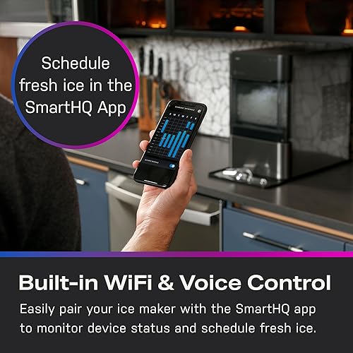 Miniatura 6 de GE Profile Opal 2.0 - Máquina de hielo nugget para la encimera, máquina de hielo con conectividad WiFi, esenciales de cocina para un hogar