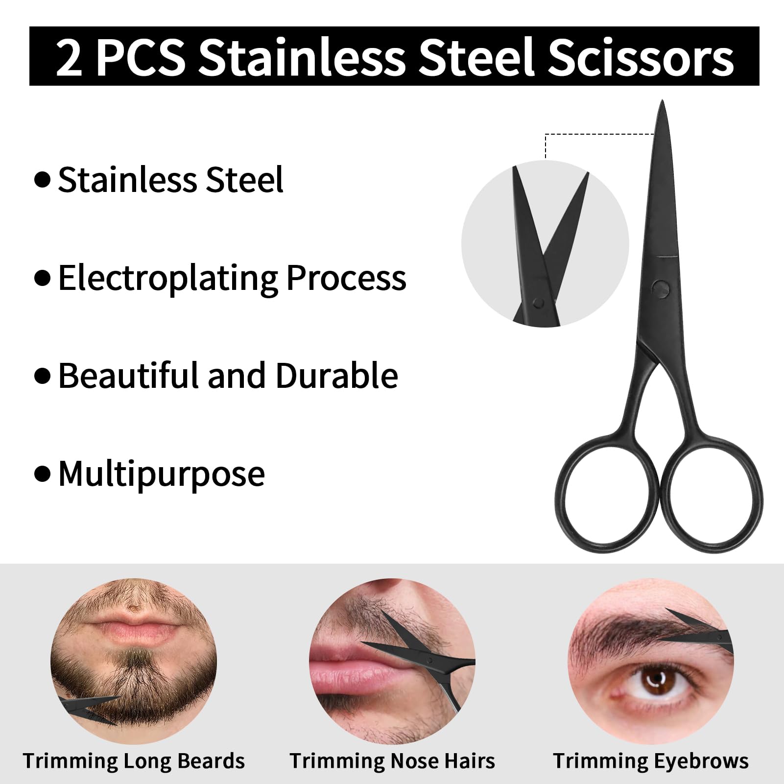 Outils De Mise En Forme De La Barbe Sha Performbeard - Lisseur De Barbe, Guide De Modèle De Barbe, Rasoir Professionnel à Bord Droit, 10 Pièces