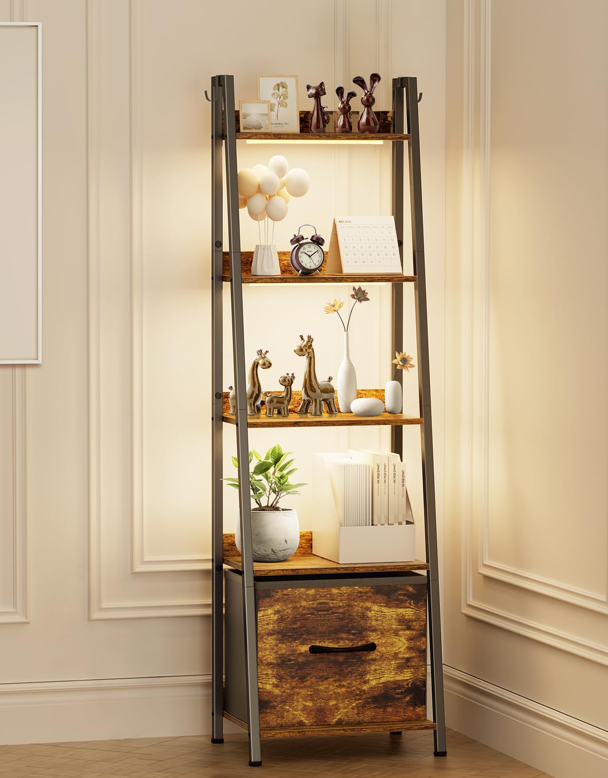 Vida Designs York Tier Bookcase (Zwart, 5 Lagen