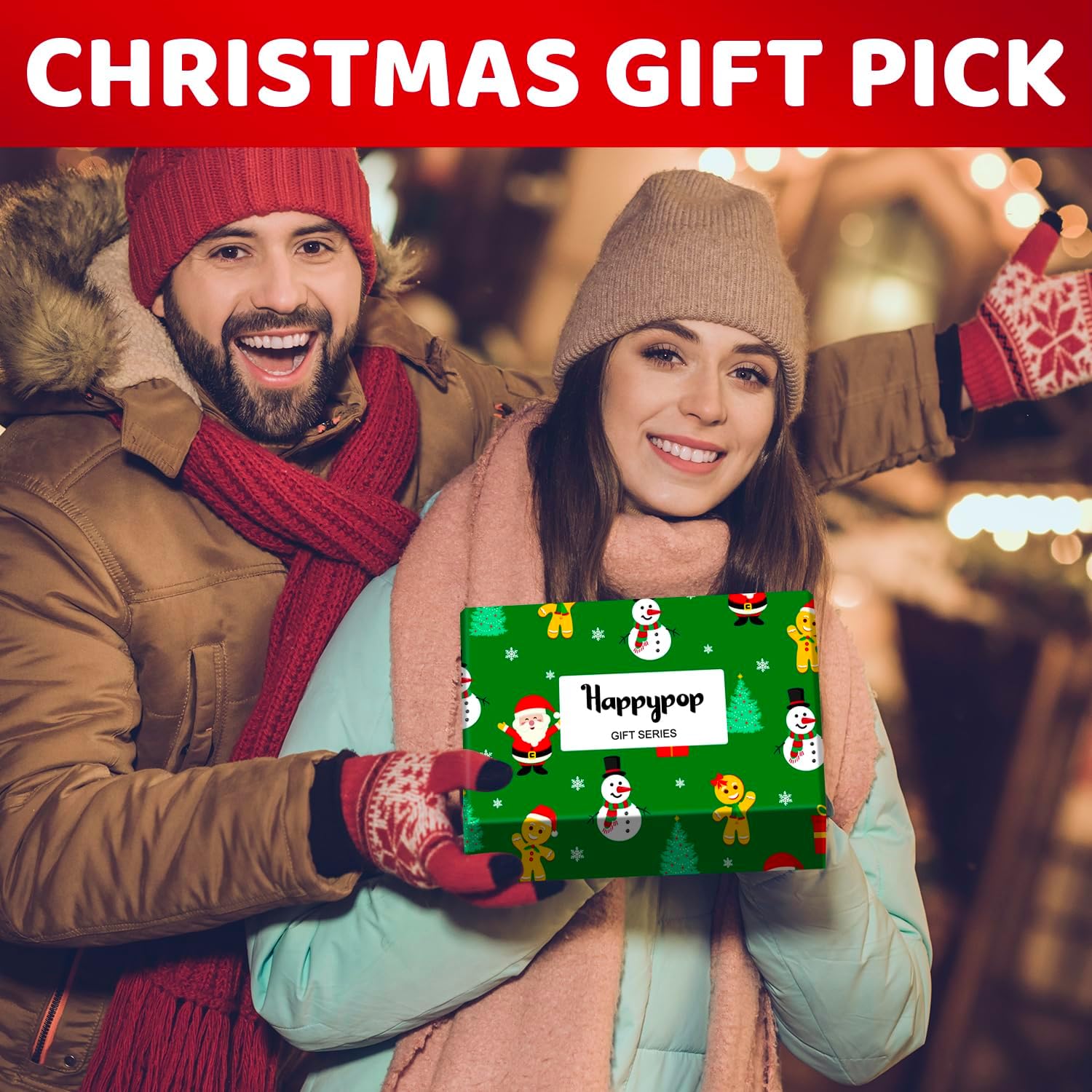 HAPPYPOP Christmas Socks for Women Men - Unisex Xmas Stocking, Holiday Gift Ideas for Teens - Image 2