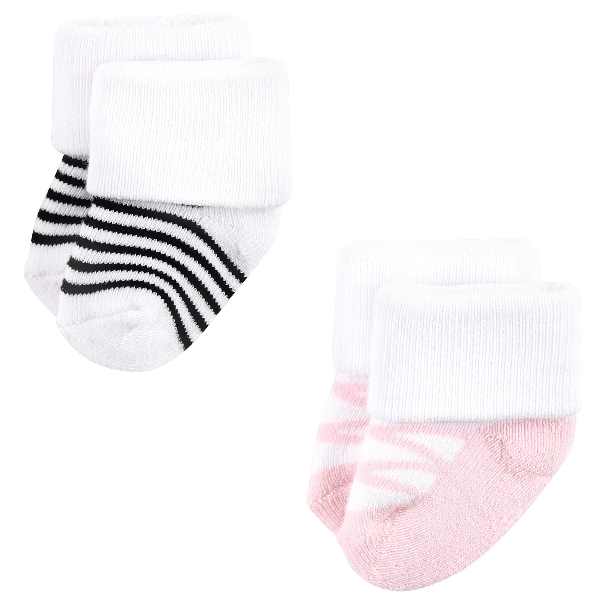 Luvable Friends Damen Unisex Neugeborene und Baby Frotteesocken Ballett 12er Pack 6-12 Monate, Balletttasche, Rosa, Schwarz, 12 Stück