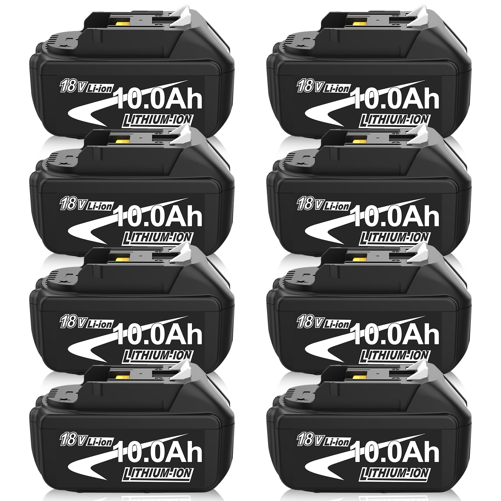 Dosctt 8 X 10Ah BL1850B Remplaceme pour Makita 18V Batterie pour Makita Batterie BL1850B BL1860B avec indicateur LED