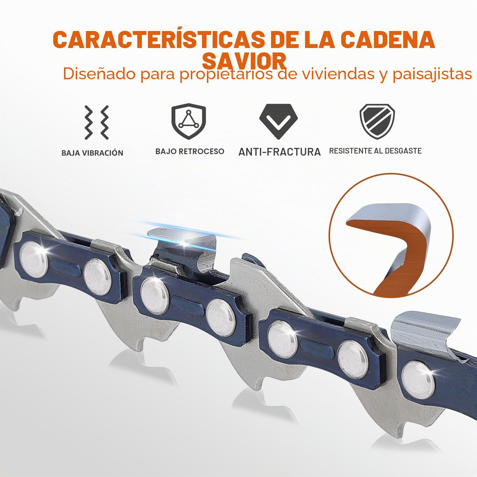 3×Cadenas de Motosierra 3/8"LP para Espadas de 40cm 56 Eslabones, 1,3mm compatible con Oregon, Makita, Einhell, Dolmar, Husqvarna y muchas más