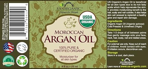 Miniatura 2 de Aceite de argán USDA Certificado Orgánico La más alta calidad garantizada 100 puro y natural Virgen prensado en frío Aceite de argán marroquí sin