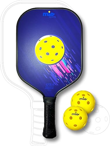 Juego de pickleball para niños (de 8 a 12 años), paleta de pickleball para niños aprobada por USAPA con superficie texturizada para mejores