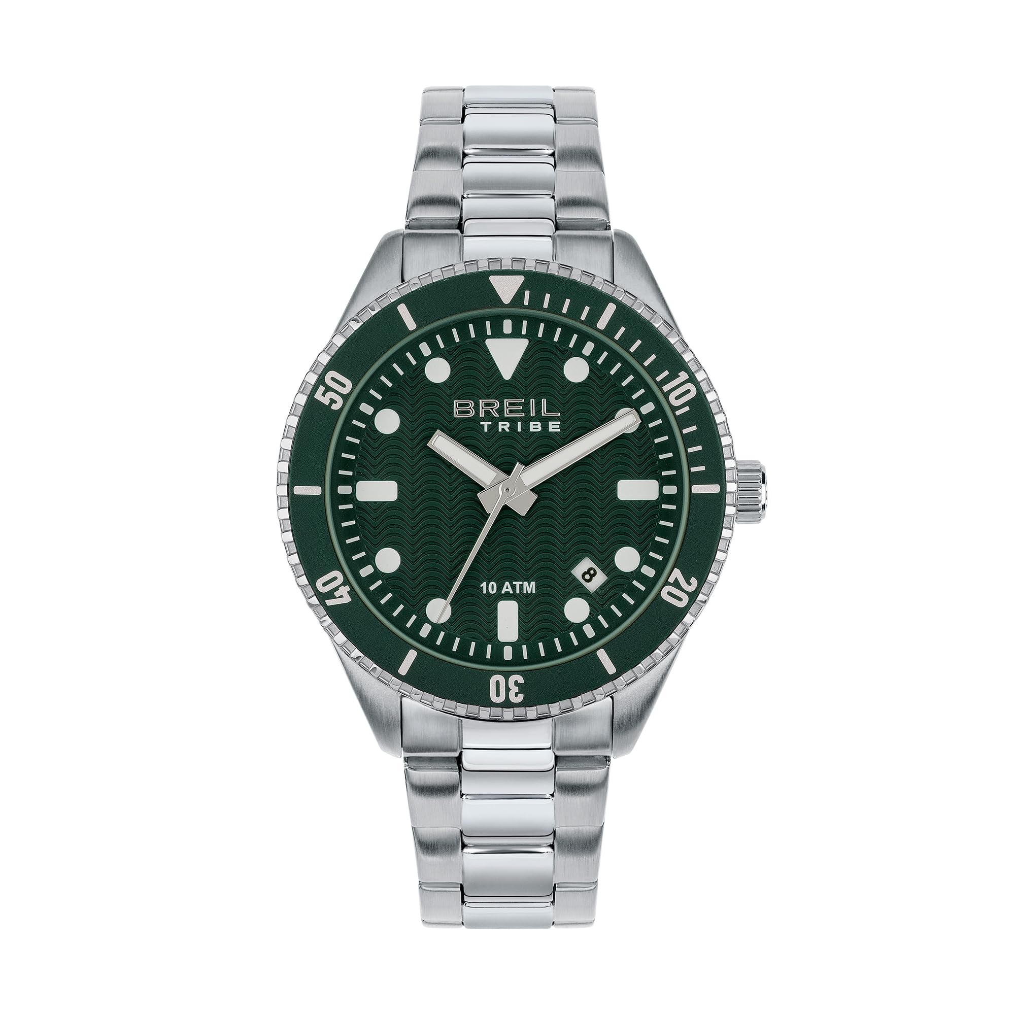 Breil Orologio UOMO OVERHAND quadrante MONO-COLORE NERO movimento SOLO TEMPO - 3 LANCETTE QUARZO e BRACCIALE ACCIAIO ARGENTO EW0716