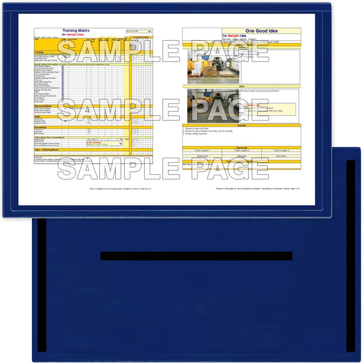 StoreSMART - Blue Document Frame (Window) - Magnetic - 11 x 17 Pages - 100-Pack - R3871PQBM-100