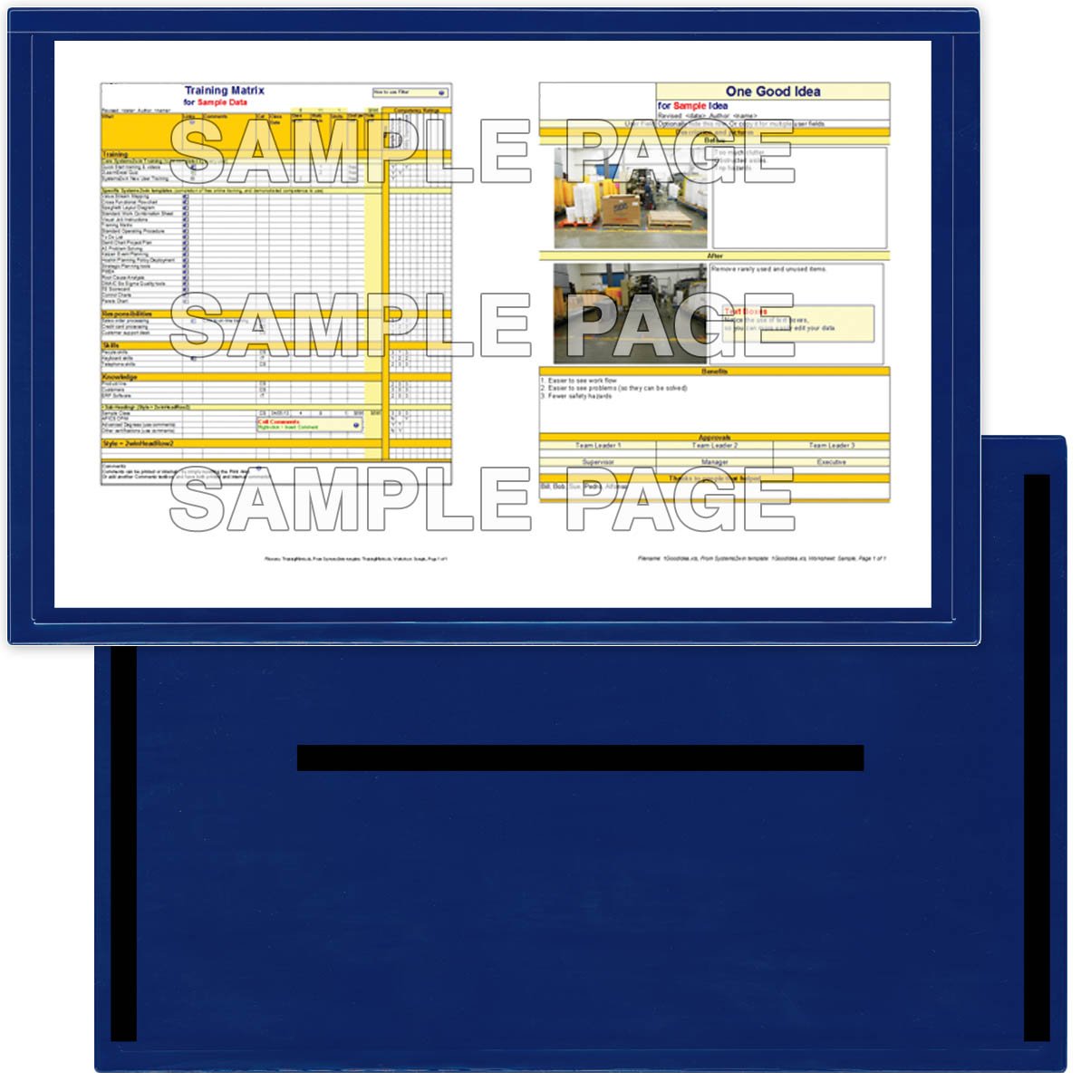 StoreSMART® - Blue Document Frame (Window) - Magnetic - 11" x 17" Pages - 25-Pack - R3871M-B-25