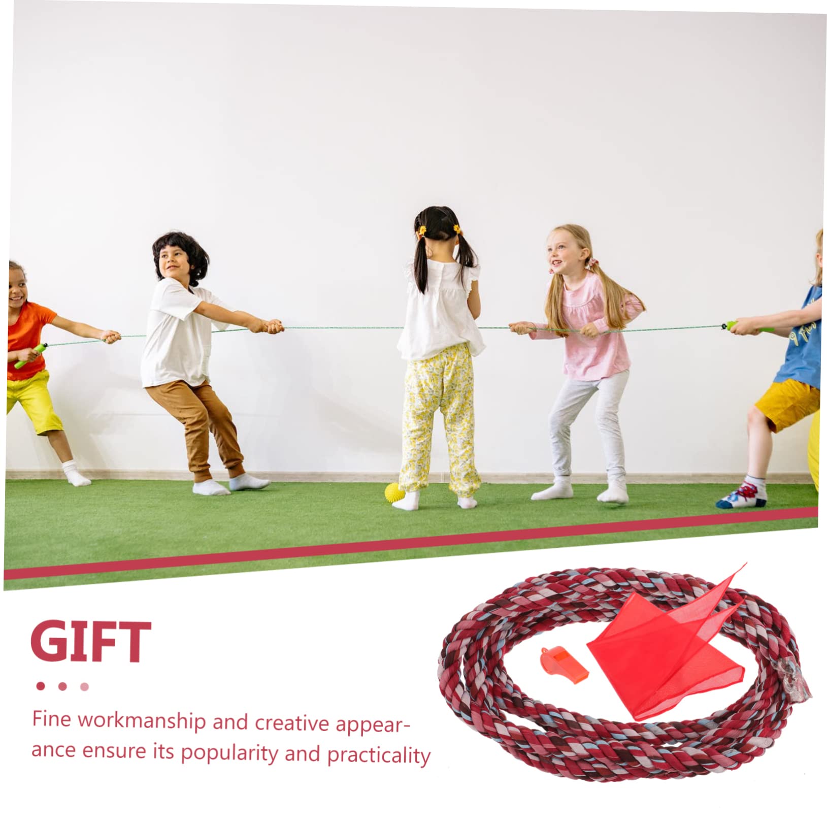 Toyvian Corda Set Resistente Fune alla Tiro per Cotone All'usura in Design Creativo e Pratico Adatta Giochi per Famiglie e Feste All'aperto