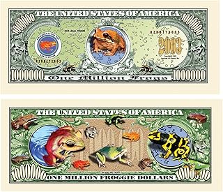 Tropical Frog Million Dollar Bills (Set of 10) - Collectible Novelty Million Dollar Banknotes - Best Gift for Frog Lovers