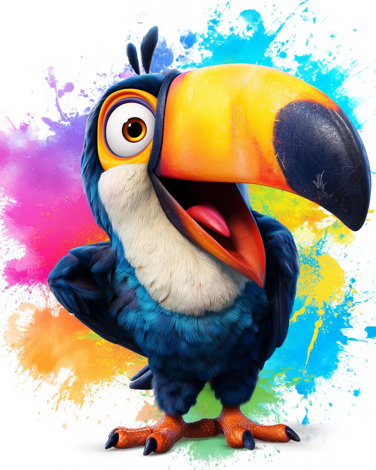LIUBAISHI Paint by Numbers for Adults, Toucan, 40x50 cm Acrylic Canvas Painting Kit