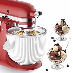 Ice Cream Maker Attachment for KitchenAid Fits KitchenAid 4 5 5QT 6QT Mixers Frozen Ice Cream Sorbet Gelato