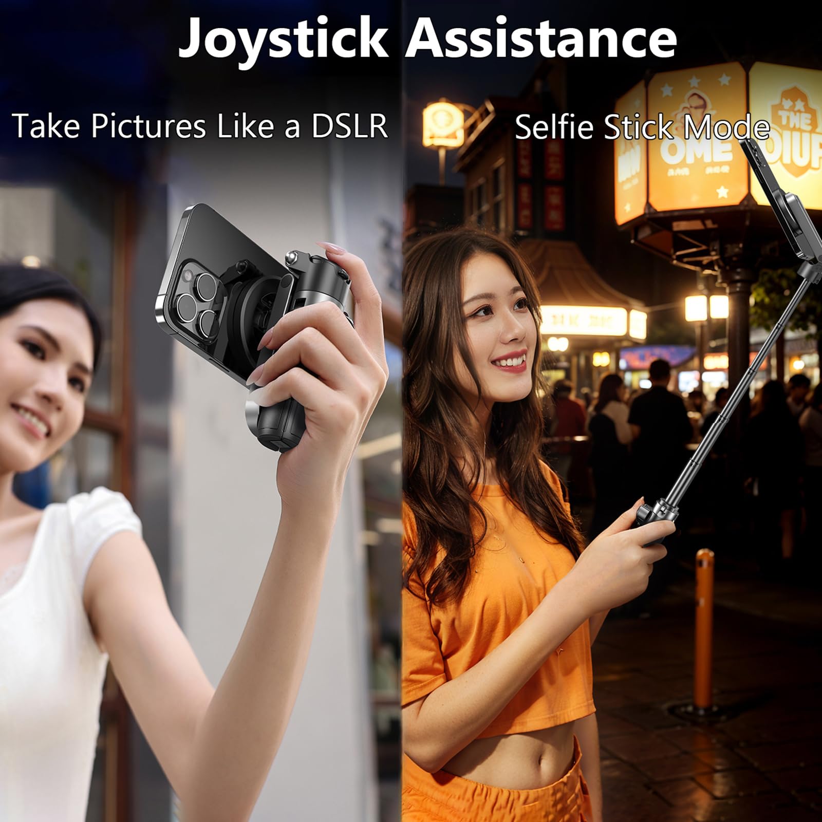 Growalleter 4-in-1 Magnetische Selfiestick – Compact Statief, Bluetooth Afstandsbediening, 360° Rotatie, Voor IPhone En Android, Ideaal Voor Vlogs En Groepsfoto's 2 miniatura