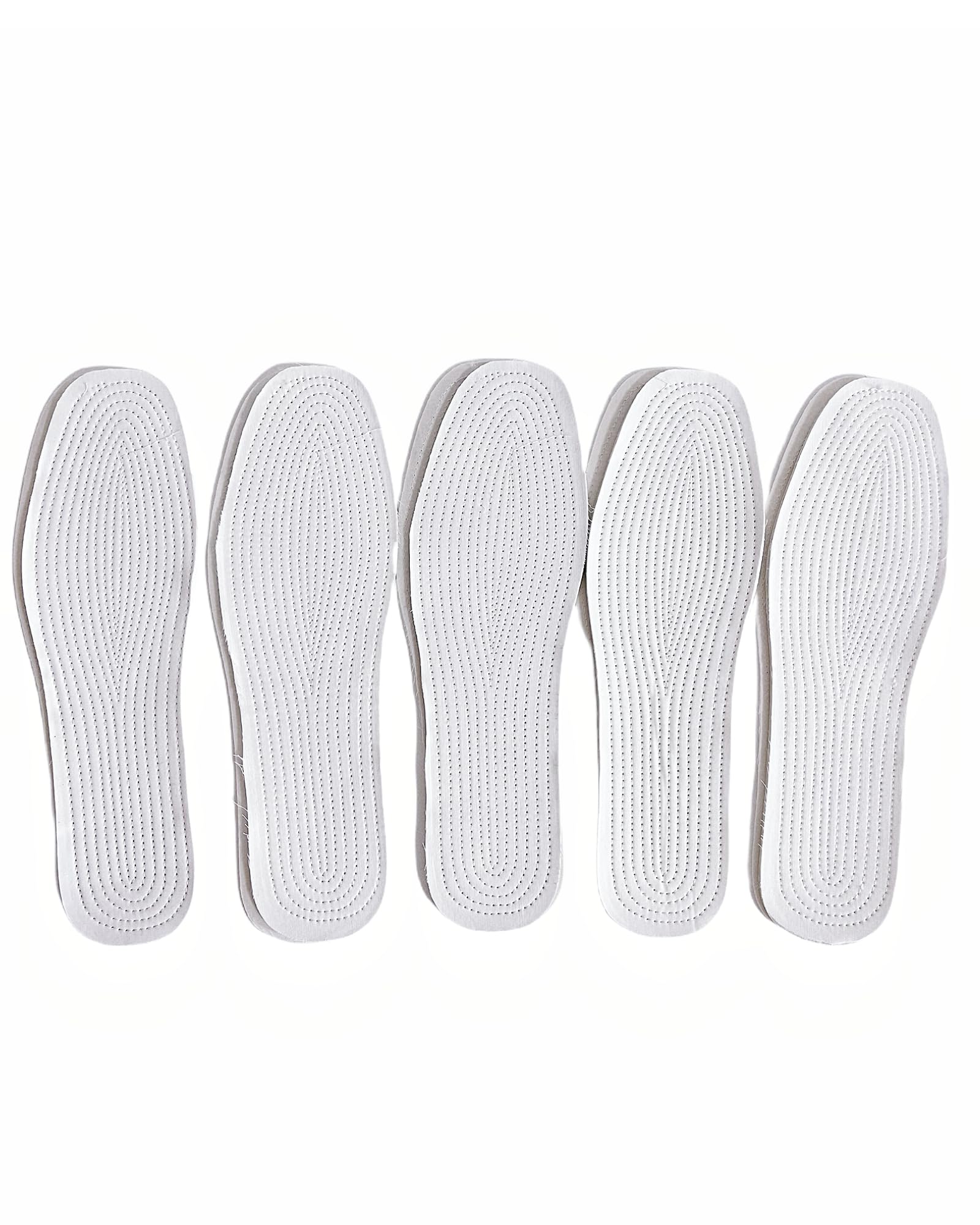 5 Pairs Shoe Inserts for Women, Handmade Soft Insoles, Washable Sweat-Absorbing Pads, All-Cotton Shoe Insoles Cuttable Footbeds for Sneakers, Flats,