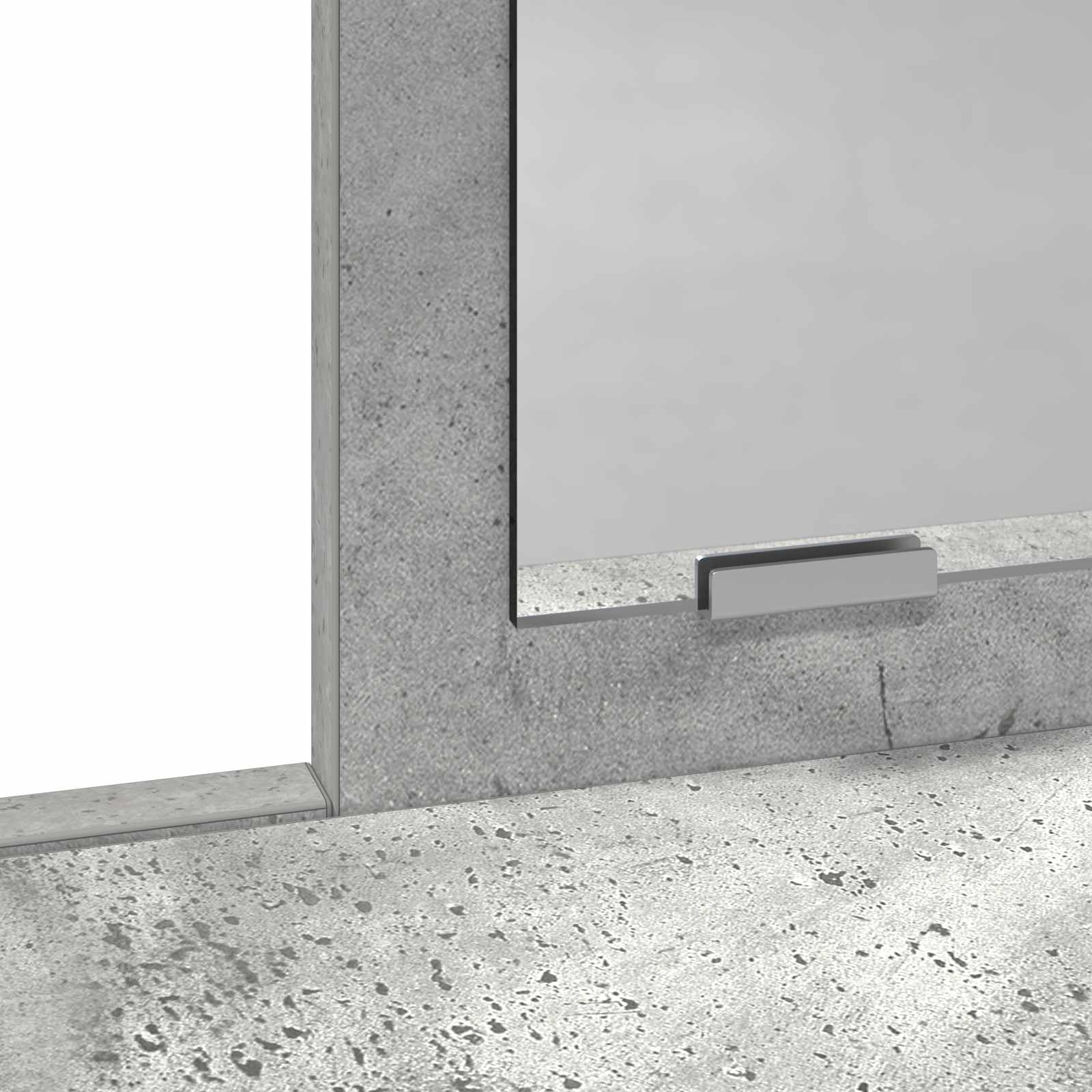 Tocador de hormigón gris de madera 100 x 41 x 140 cm con espejo, 2 cajones y estante para dormitorio, habitación juvenil, habitación de niñas, ahorra espacio y duradero