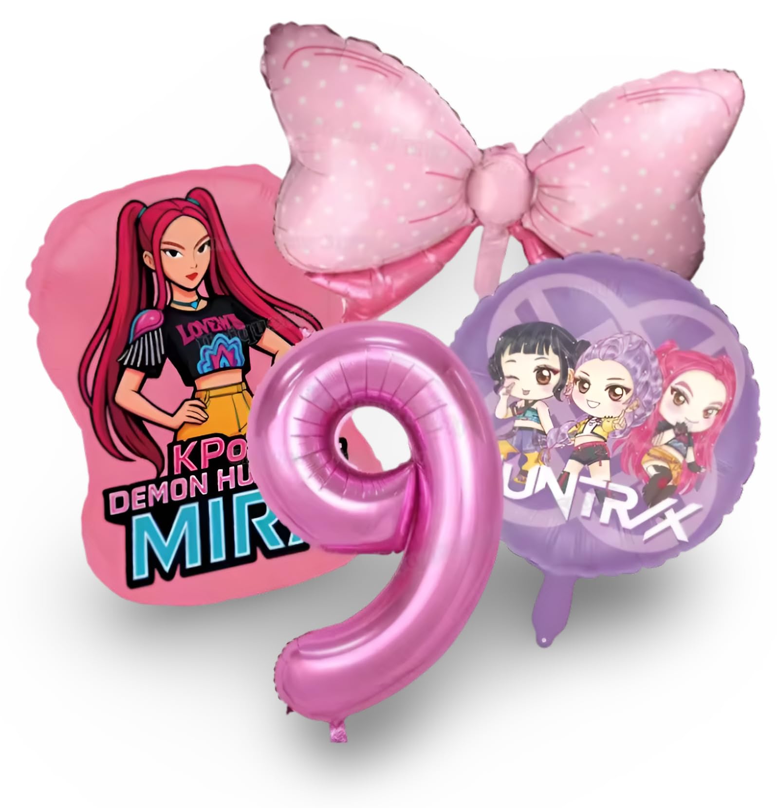 K-Pop (Kpop) Demon Hunters Party Supplies | Number/Numerical Balloons | Mira | 9 - Nine