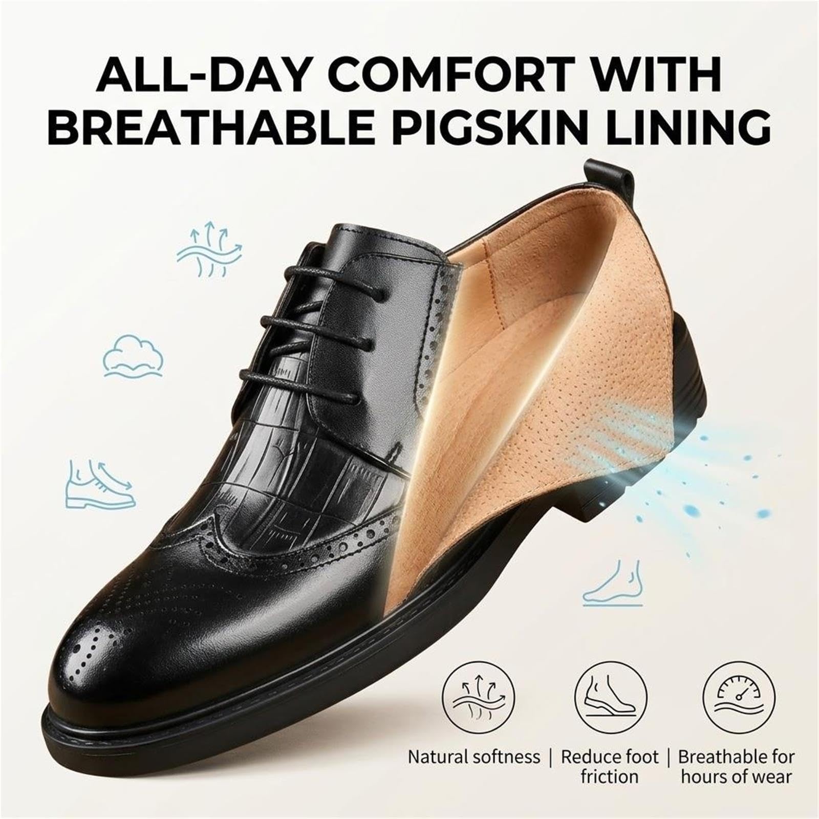 Scarpe Eleganti da Uomo in Vera Pelle, Scarpe Formali Stringate