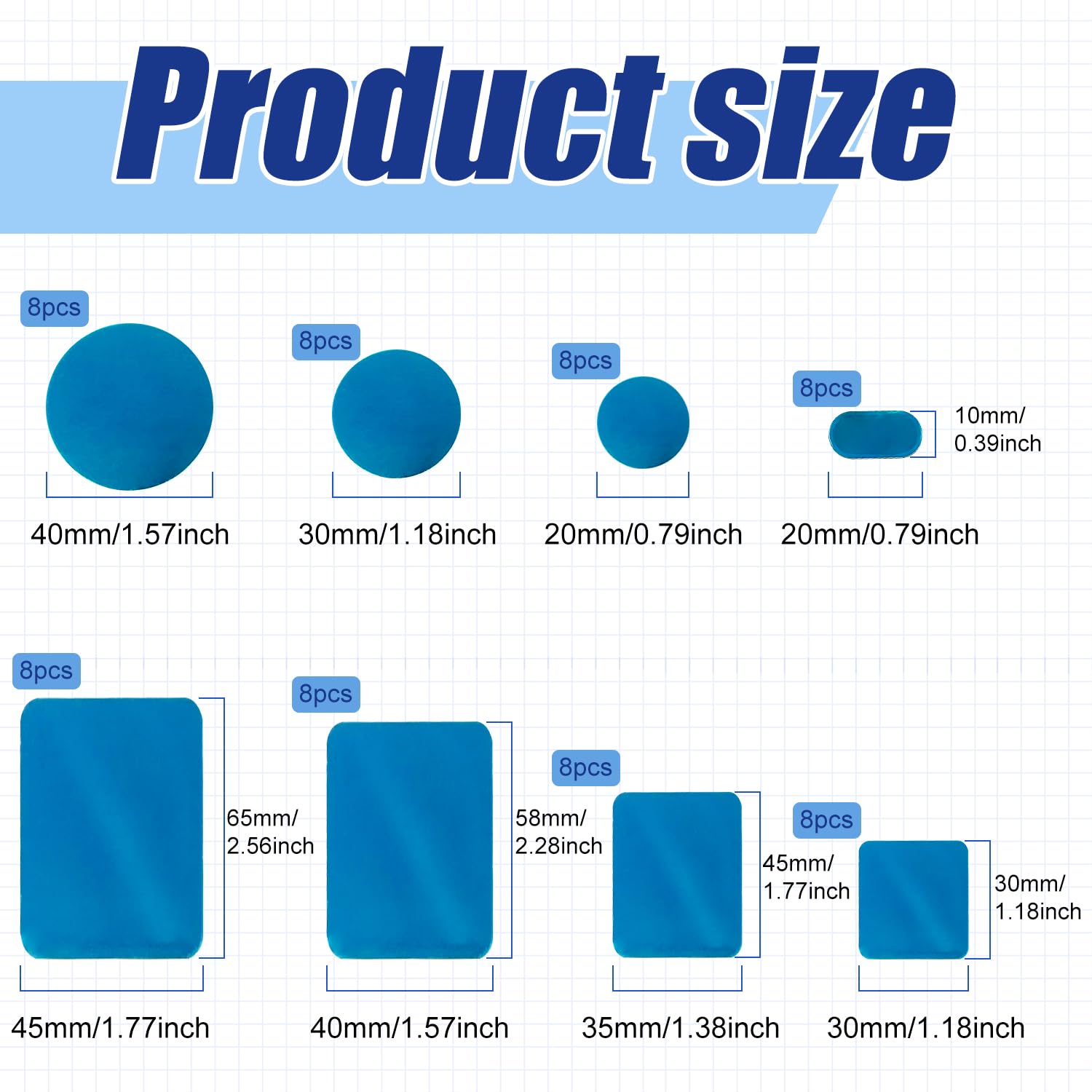 100 Pièces Plaques Métalliques Autoadhésives, 20mm Plaque Métallique Autocollante, Plaque Metallique Adhesive Pour Aimant, Plaquettes Métalliques Autocollantes, Pour Figurines Tonie, Support Téléphone