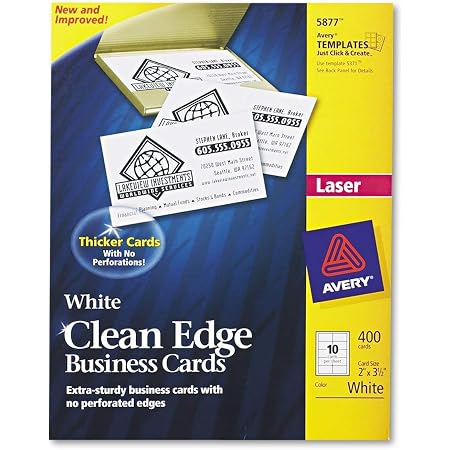 Amazon.com : Avery Printable Business Cards, Laser Printers, 200 Cards ...
