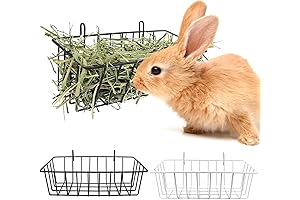 2-Piece Rabbit Hay Feeder Metal Rack Hay Holder for Guinea Pigs